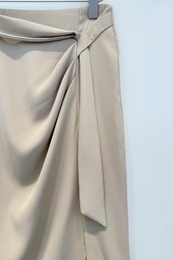 Jupe mi-Longue Beige