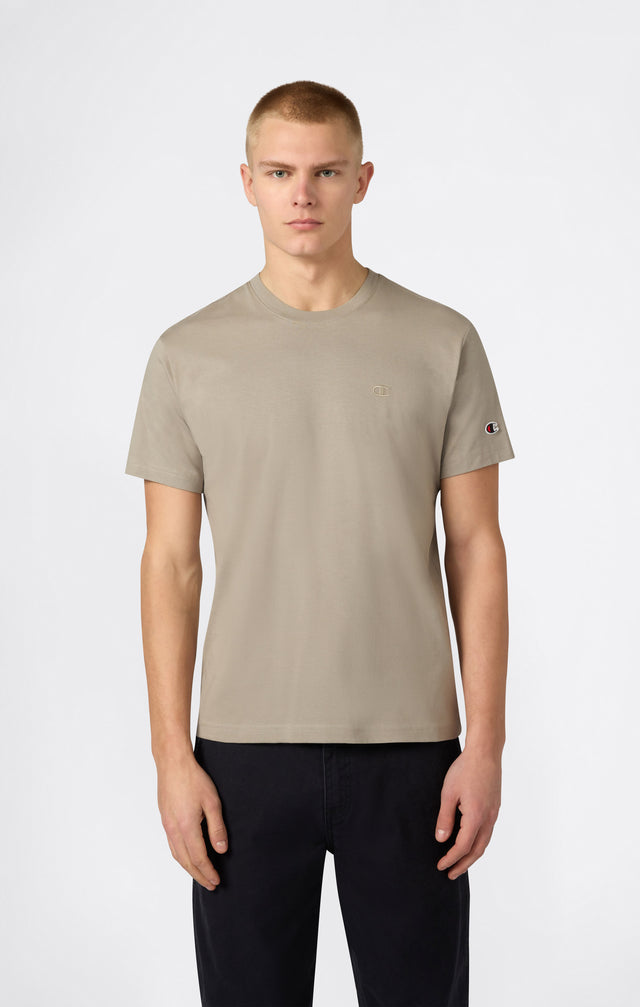 T-Shirt Homme Avec Petit Logo C Brodé Icons Gris Chaud