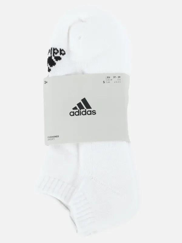 adidas Training - Lot de 3 paires de chaussettes basses - Blanc