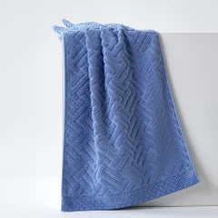 Ensemble de 2 serviettes éponge géométriques en coton - Absorbantes et douces