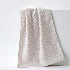 Ensemble de 2 serviettes éponge géométriques en coton - Absorbantes et douces