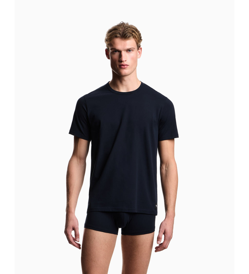 Emporio Armani SET 2 T-SHIRTS ESSENTIAL LOGOLABEL BLEU, MARINE
