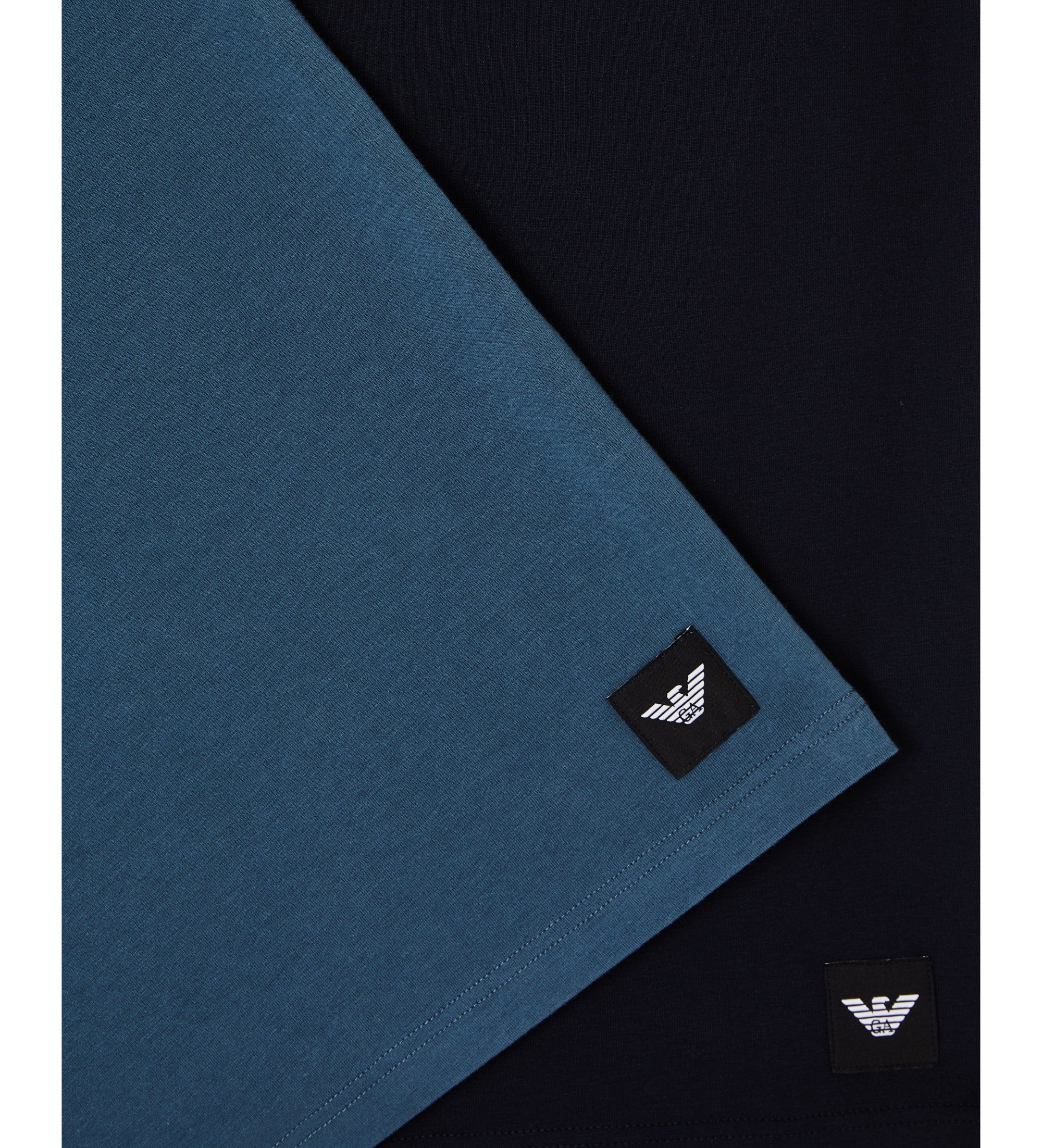 Emporio Armani SET 2 T-SHIRTS ESSENTIAL LOGOLABEL BLEU, MARINE