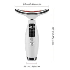Appareil de massage LED 7 en 1 pour le cou et le visage - Dispositif anti-âge