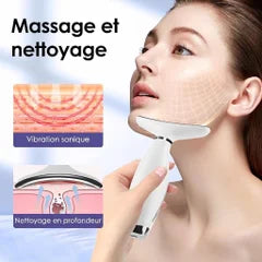 Appareil de massage LED 7 en 1 pour le cou et le visage - Dispositif anti-âge