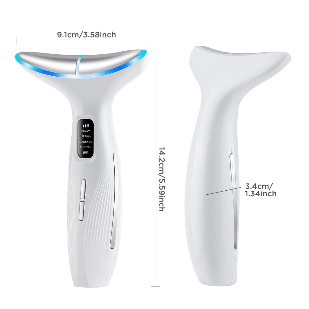 Appareil de beauté pour le cou et le visage - Masseur à luminothérapie LED